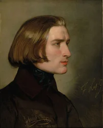 Retrato do Compositor Franz Liszt 1811-1886, 1838.