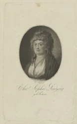 Retrato do autor Christiane Sophie Ludwig, née Fritsche 1764-1815, c. 1810