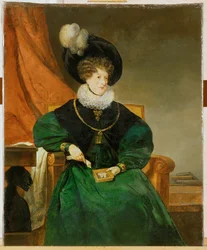 Caecilie, esposa do banqueiro Freiherr Bernhard von Eskeles (pintura sobre tela)
