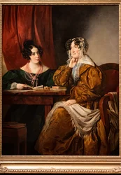 Retrato da Baronesa Henriette von Pereira - Armstein com a sua filha Flora