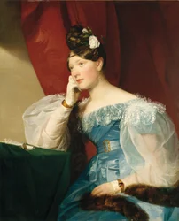 Retrato de Julie von Woyna, nee Freiin von Krieg-Hochfelden, mais tarde Benedek (1811-1895), por Amerling, Friedrich Ritter von (1803-1887). Óleo sobre tela