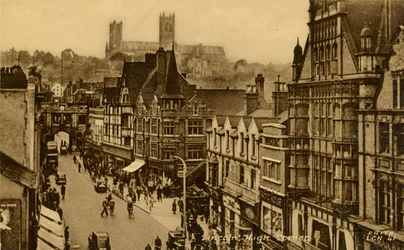 Lincoln High Street, final do século XIX-início do século XX.