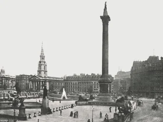 Trafalgar Square, Londres, 1895.