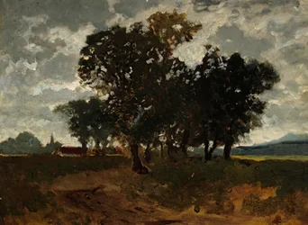 Paisagem com um grupo de árvores