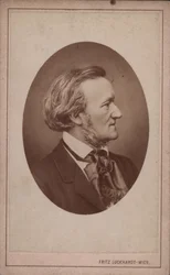 Retrato do compositor Richard Wagner 1813-1883, c. 1875.