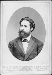 Retrato do pianista e compositor Heinrich Karl Johann Hofmann 1842-1902.