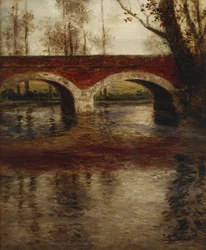Uma paisagem fluvial com uma ponte (pintura)