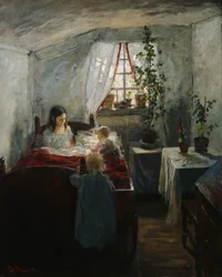 Interior com crianças