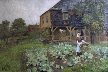 A mansão em Grunerlokka (óleo sobre tela)