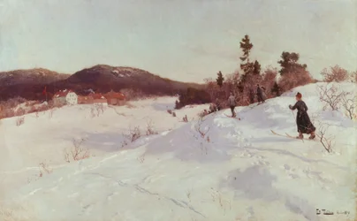 Inverno com esquiador