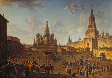 Russo: "Praça Vermelha em Moscovo" Praça Vermelha em Moscovo
