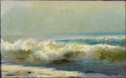 Surf em Yalta par Vasilyev, Fyodor Alexandrovich (1850-1873). Óleo sobre tela