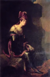 Retrato da princesa Zinaida Alexandrovna Volkonskaya 1792-1862 no hábito de curtir