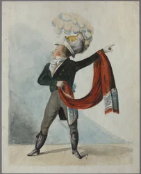Fyodor Fyodorovich Kokoshkin (1773-1838) par Sotnikov, Fyodor Grigoryevich (activo no início do século XIX). Aguarela sobre papel, Primeiro quarto do século XIX, Museu Estatal de A.S. Pushkin, Moscovo