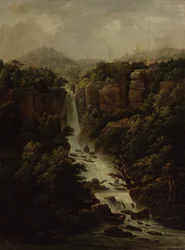 Cascata perto do palácio papal em Roma
