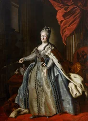 Retrato da Imperatriz Catarina II (1729-1796) por Rokotov, Fyodor Stepanovich (1735-1808). Óleo sobre tela, segunda metade do século 18, State A. Radishchev Art Museum, Saratov