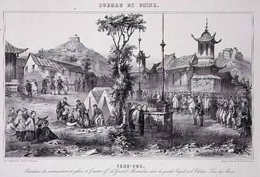 Quartos do General Montauban no Grande Pagode em Tche Fou, de "A Guerra na China