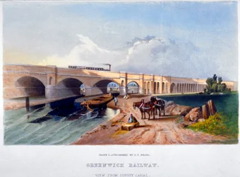 Greenwich Railway, Deptford, Londres, 1836