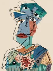 Retrato Cubista Abstrato