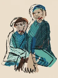 Figuras Azuis Serenas