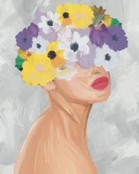 Coroa de flores vibrante