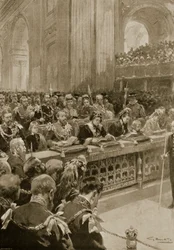 O Serviço de Ação de Graças para a Recuperação do Príncipe de Gales, Realizado na Catedral de São Paulo, em 27 de fevereiro de 1872, de "The Illustrated London News", 1901