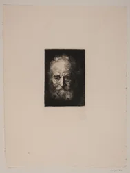 A cabeça do velho. Estudo após Rembrandt