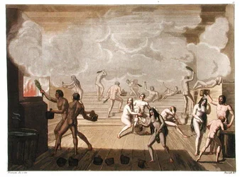 Uma sauna comunitária, placa 21 de 