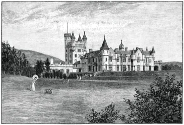 Castelo de Balmoral do noroeste, Aberdeenshire, Escócia, 1900.