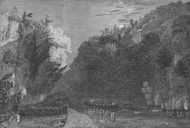 Blefe no Canal Erie, perto de Little Falls, 1883