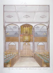 A capela na Philanthropic Society Institution em London Road, Southwark, Londres, 1825