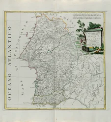 Estremadura de Portugal Alentejo ou Algarve, gravada por G. Zuliani tirada de Tome I do mais novo Atlas publicado em Veneza em 1776 por Antonio Zatta, colecção privada