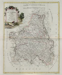 Governances of Champagne and Brie, gravura de G. Zuliani tirada de Tome I do Newest Atlas publicada em Veneza em 1777 por Antonio Zatta, Coleção Particular