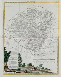 Governos de Limosin, Quercy e Perigord, gravura de G. Zuliani tirada de Tome I do Atlas mais novo publicado em Veneza em 1776 por Antonio Zatta, Coleção Particular