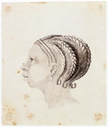 Cabeça de uma mulher da África Ocidental, c.1775 (aguarela)