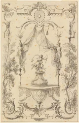 Desenho para painel de parede sobre o tema de Diana