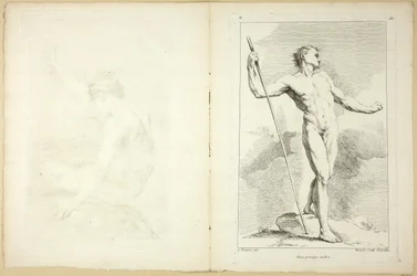 Figura (reto e verso), do Segundo livro de figuras das Academias gravada em parte pelos Professores da Real Academia