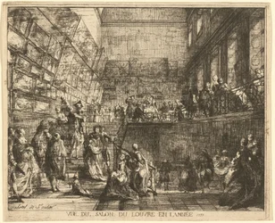 Vista do Salon du Louvre no ano de 1753