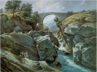 Ponte Brolla perto de Locarno