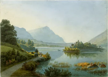 Lago Lauerz com a Ilha Schwanau