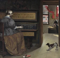 Dama do Cravo, c.1665 (óleo sobre tela)