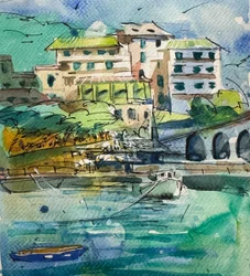 Estudo de Capri, 2024 (aguarela sobre papel)