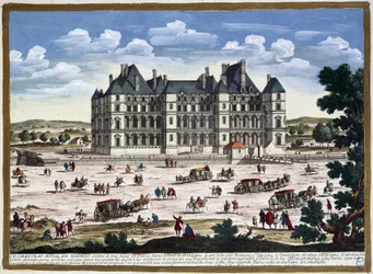 Chateau de Madrid nos arredores de Paris, por Perelle
