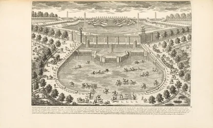 A Extremidade do Jardim de Marly, de "Les Delices de Versailles et des Maisons Royales" de Charles-Antoine Jombert, 1766
