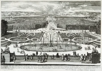 A bacia Latona, nos jardins do castelo de Versalhes - por Perelle, finais do século XVII