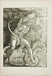 Hércules matando a Hidra de Lernean, de cenas da vida de Hércules