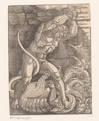 Hércules mata a Hidra de Lerna Trabalhos de Hércules (título da série)