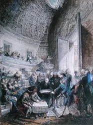 Luís XVI (1754-93) Lançamento da Primeira Pedra da Real Academia de Cirurgia