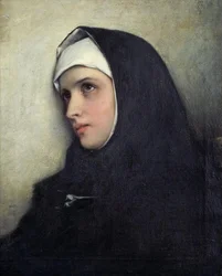 Gabriel von Max - Retrato de uma freira