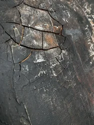 Textura escura e rachada